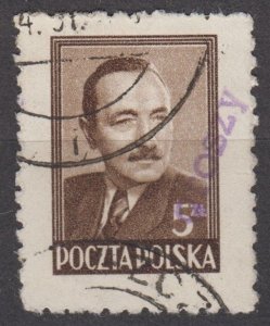 Poland 1950 Groszy overprint on Scott #438 Used