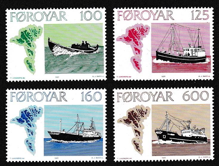 Faroe Is. Faroese Fishing Vessels 4v SG#23-26 MI#24-27 SC#24-27