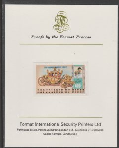 NIGER REP 1982 PRINCE WILLIAM  imperf proof mounted on Format  Proof Card