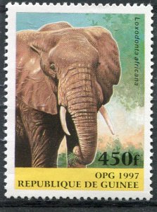 Guinea 1997 Wild Animal ELEPHANT 1 value Perforated Mint (NH)