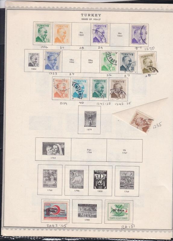 turkey issues of 1952-57 stamps page ref 18463