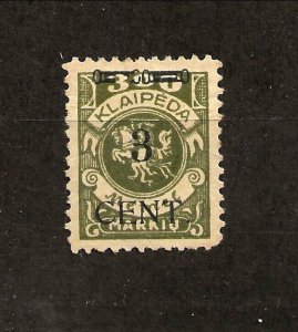 German Area - Memel Sc N54 LH issue of 1923