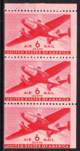 MOstamps - US Scott #C25a Mint OG NH Airmail Booklet Pane - Lot # HS-E438