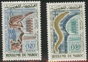 Morocco Scott 68-69 MH* 1962 Fish  set
