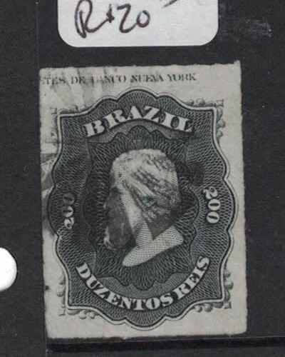 Brazil SC 66 Portuguese Imprint At Top, Cork Cancel, Item 2 VFU (2dre)