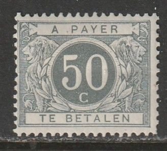 1900 Belgium - Sc J9 - MH VF - 1 single - Numerals