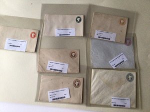 Queen Victoria  collection of 7 mint unused stationery envelopes  A11358