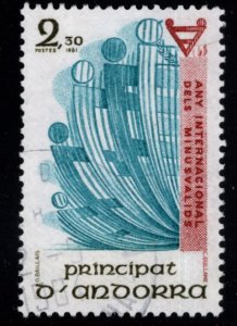 Andorre (French) Andorra Scott 293 Used 1981 Year of the Disabled