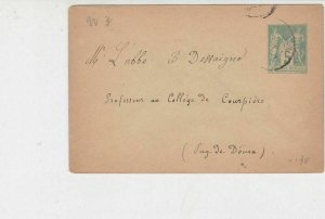 France 19th Century Military Correspondance 1891 Stamp Cover Ref 31277