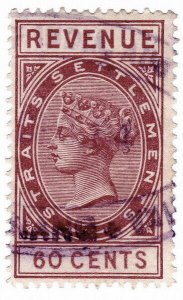 (I.B) Malaya (Straits Settlements) Revenue : Duty Stamp 60c