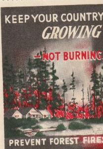 Great Fire Prevention, 3 US Poster Stamp's.1940's.