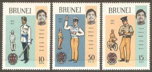 BRUNEI Sc# 165 - 167 MH FVF Set-3 Royal Police Force