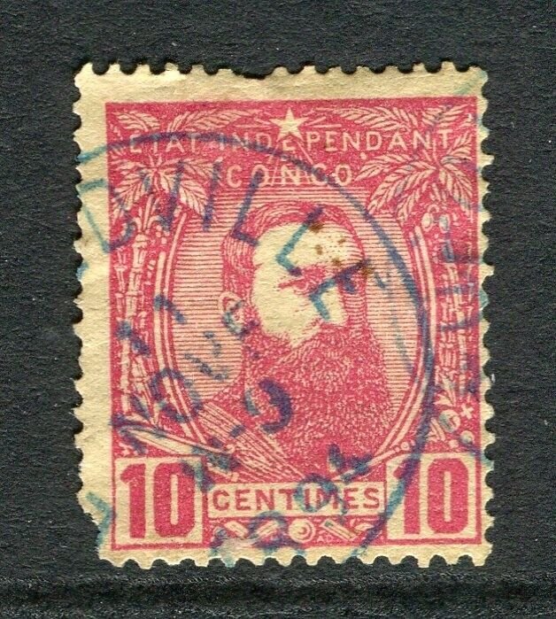 BELGIUM CONGO; 1890s early classic Leopold issue fine used 10c. value
