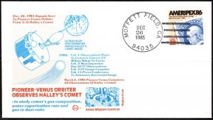 1985 US Space Cover Pioneer-Venus Orbiter Observes Halley's Comet