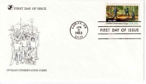 US Scott #2037, First Day Cover 4/5/83 Luray Single Conservation