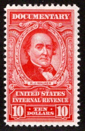 Scott R677, $10, 1954, MNHOG, Documentary, USA Revenue Stamp