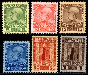 Austria Crete 1908 #15-20 MH