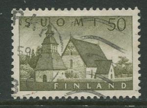 Finland - Scott 338 - Church of Lammi -1956- Used - Single 50m Stamp