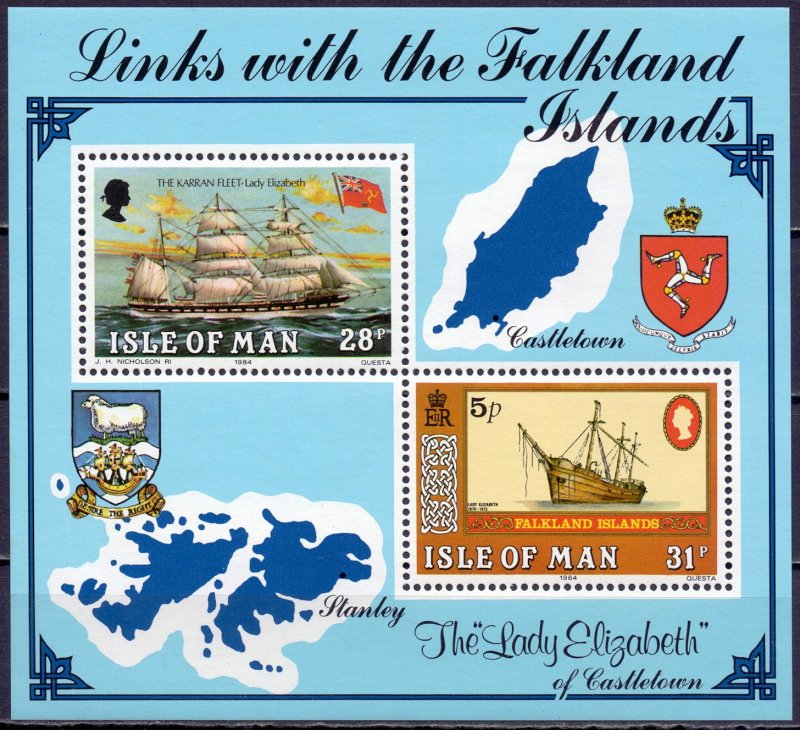 Isle Of Man. 1984. bl7. Ships. MNH.