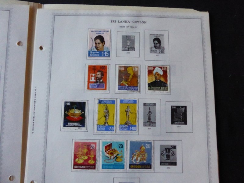 Sri Lanka 1973-1989 Stamp Collection on Album Pages