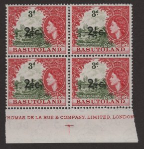 Mint Never Hinged SC64 SG61a 2 1/2c on 3d T1 Block of 4 Bottom Middle with pa...