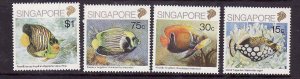 Singapore-Sc#548-51- id7-unused NH set-Marine Life-Fish-1989-