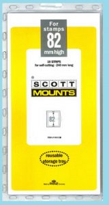 Scott Mounts Clear, 82mm STRIP 240mm, (Pgk. 10) (00944C)*