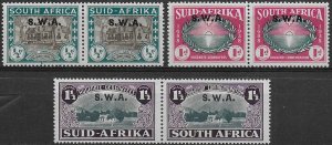 1939 South West Africa Giorgio VI 3v. MNH SG n. 111/13