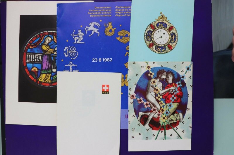 Switzerland stamp FDC program souvenir page card postal booklet brochure ad lot
