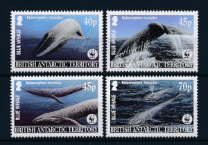 [53835] British Antarctic Territory 2003 Marine life Blue whales WWF  MNH