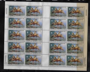 Australia 1989 Wetlands Conservation with Plumed Whistling Ducks sheet of 20