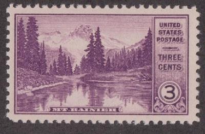 742 National Parks Issue: Mt. Rainier F-VF MNH Single  