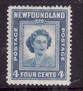 Newfoundland-Sc#269- id8-unused hinged 4c Princess Elizabeth-1947-