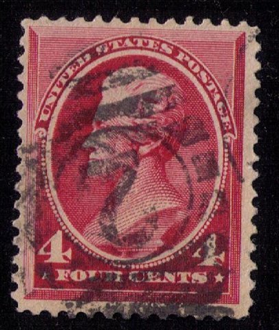 US Sc #215 Jackson 4c Rose Carmine Used VF