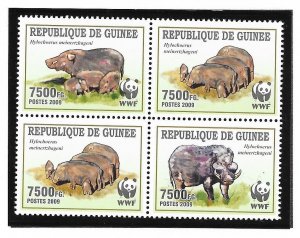 GUINEA - NH SET+MINISHEET of 2009 - WWF - ANIMALS