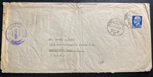 1940 Rome Italy Censored Cover To Washington DC USA