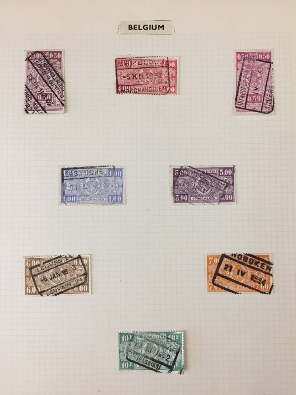 Belgium 1849/1924 Used MH Collection Railways Stockbook Mixture(1100+) GM3154