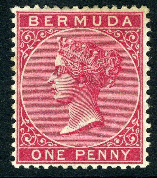 BERMUDA-1886 1d Carmine-Rose Sg 24 LIGHTLY MOUNTED MINT V12035