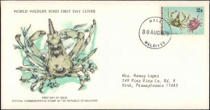 Maldive Islands, Worldwide First Day Cover, Marine Life