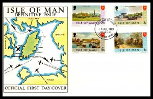 Isle of Man 12-27 Set of Four U/A FDC