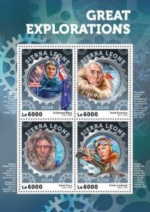 Ernest Shackleton Roald Amundsen Explorers Sierra Leone MNH stamp set