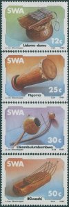 South West Africa 1985 SG451-454 Musical Instruments set MLH