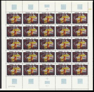 France Tapestry by JP Le Doux 'Homage to J S Bach' Full Sheet 1980 MNH SG#2339