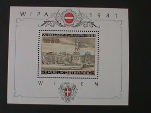 AUSTRIA-SC#B345- 1933 WIPA STAMP EXBITION-VIENNA MNH SHEET-VF HARD TO FIND