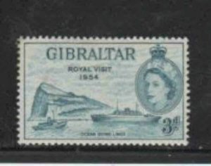 GIBRALTAR #146 1954 ROYAL VISIT MINT VF LH O.G aa