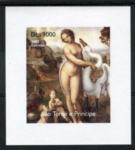 Sao Tome & Principe 2005 LEONARDO DA VINCI NUDE Deluxe s/s Mint (NH)