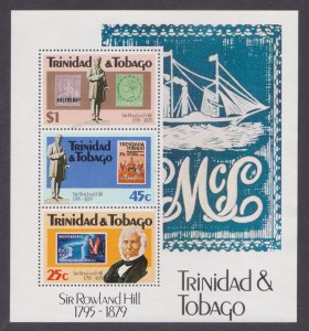 TRINIDAD & TOBAGO - 1979 DEATH CENTENARY OF SIR ROWLAND HILL  MIN. SHEET MINT NH