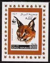 Somalia 1998 WWF Caracal Lynx Deluxe s/s Mint (NH)