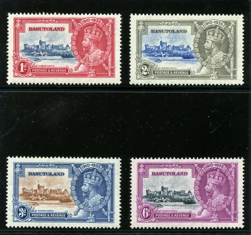 Basutoland 1935 KGV Silver Jubilee set complete MLH. SG 11-14. Sc 11-14.