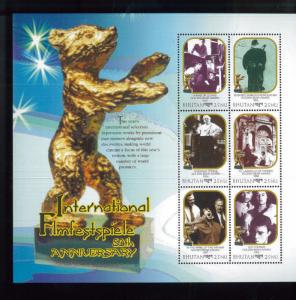 INTERNATIONAL FILM 50th ANNV. Souvenir Sheets GOLDEN BEAR AWARD - Bhutan E1